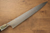 Takeshi Saji VG10 Colored Damascus Sujihiki 270mm Ebony with Ring Handle - Seisuke Knife
