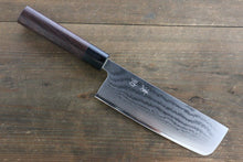  Seisuke VG10 63 Layer Damascus Usuba Japanese Chef Knife 165mm with Shitan Handle - Seisuke Knife