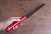 Sakai Takayuki Kurokage VG10 Hammered Teflon Coating Kengata Gyuto 190mm Live oak Lacquered (Kouseki) Handle - Seisuke Knife