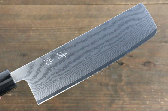 Seisuke VG10 63 Layer Damascus Usuba Japanese Chef Knife 165mm with Shitan Handle - Seisuke Knife