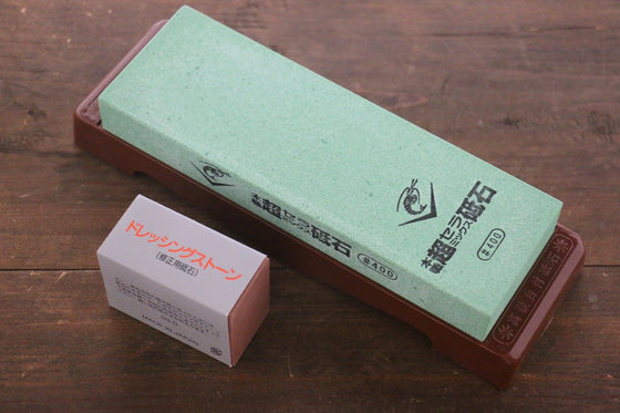 Naniwa Ceramic Coarse Sharpening Stone with Plastic Base - #400 - Seisuke Knife