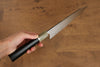 Takeshi Saji R2/SG2 Mirrored Finish Damascus Gyuto 210mm Ebony with Ring Handle - Seisuke Knife