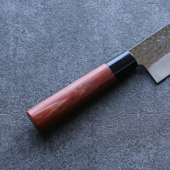 Kanetsune DSR-1K6 Hammered Gyuto 240mm Red Pakka wood Handle - Seisuke Knife