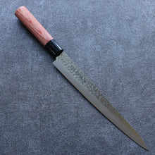  Kanetsune DSR-1K6 Hammered Sujihiki 240mm Red Pakka wood Handle - Seisuke Knife