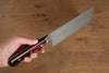Yoshimi Kato VG10 Damascus Nakiri 165mm with Red Pakkawood Handle - Seisuke Knife