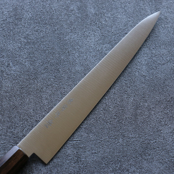 Kanetsune Ichizu VG10 Sujihiki 240mm Brown Pakka wood Handle - Seisuke Knife