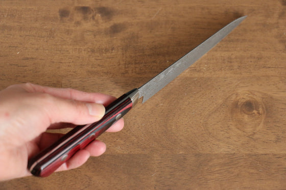 Yoshimi Kato VG10 Nickel Damascus Petty-Utility Japanese Chef Knife 120mm - Seisuke Knife