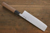 Shigeki Tanaka Blue Steel No.2 Damascus Nakiri Japanese Knife 165mm Walnut Handle - Seisuke Knife