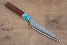  Yu Kurosaki Senko Ei SG2 Hammered Petty-Utility 130mm Shitan(ferrule: Turquoise) Handle - Seisuke Knife