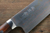Takeshi Saji Blue Steel No.2 Colored Damascus Santoku 180mm Ironwood Handle - Seisuke Knife
