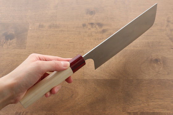 Masakage Kiri VG10 Damascus Nakiri 170mm with Magnolia Handle - Seisuke Knife