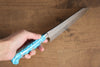 Yu Kurosaki Senko R2/SG2 Hammered Bunka 170mm Turquoise Handle - Seisuke Knife