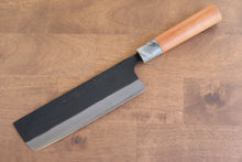  Nao Yamamoto White Steel No.2 Kurouchi Nakiri 180mm with Cherry Handle - Seisuke Knife