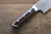 Takeshi Saji Blue Steel No.2 Colored Damascus Nakiri  175mm Ironwood Handle - Seisuke Knife