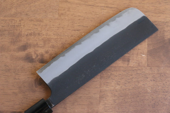 Nao Yamamoto Blue Steel Kurouchi Nakiri 165mm Walnut Handle - Seisuke Knife
