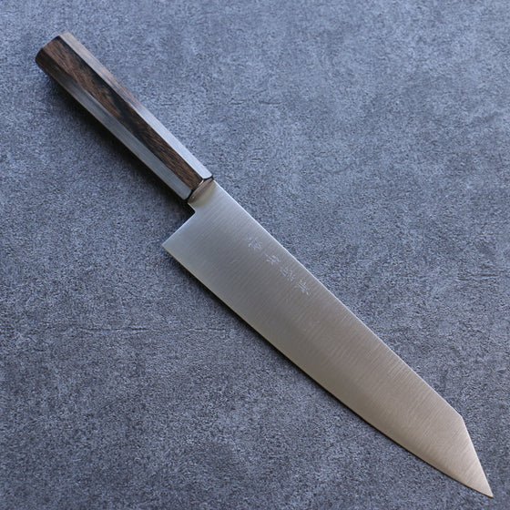 Kanetsune Ichizu VG10 Kiritsuke Gyuto 210mm Brown Pakka wood Handle - Seisuke Knife