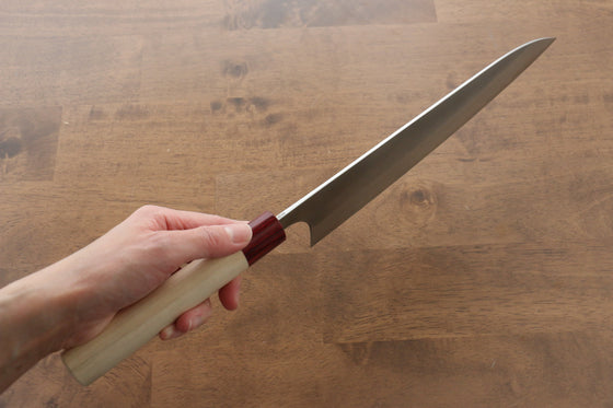 Masakage Yuki White Steel No.2 Nashiji Gyuto 240mm with Magnolia Handle - Seisuke Knife