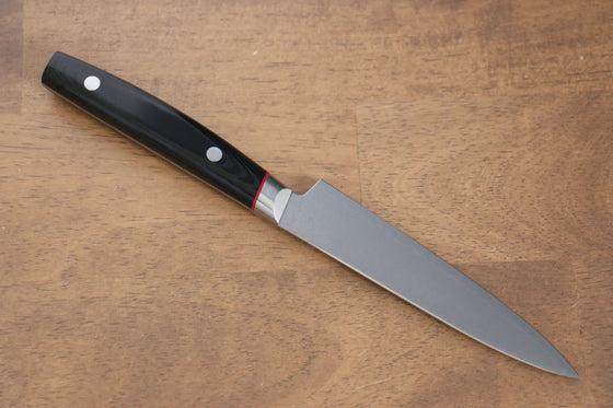 Seisuke Saiun VG10 Damascus Petty-Utility 120mm Black Micarta Handle - Seisuke Knife