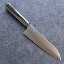  Kanetsune Ichizu VG10 Santoku 180mm Brown Pakka wood Handle - Seisuke Knife