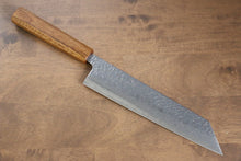  Seisuke Tsukikage AUS10 Migaki Finished Hammered Damascus Kiritsuke  210mm with Oak Handle - Seisuke Knife