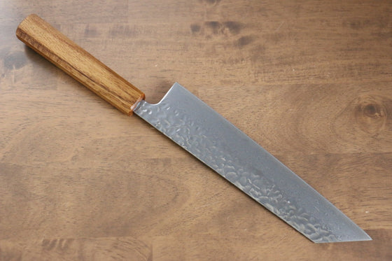 Seisuke Tsukikage AUS10 Migaki Finished Hammered Damascus Kiritsuke 210mm with Oak Handle - Seisuke Knife