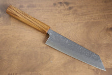  Seisuke Tsukikage AUS10 Migaki Finished Hammered Damascus Bunka Japanese Knife 170mm with Oak Handle - Seisuke Knife