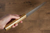 Seisuke Tsukikage AUS10 Migaki Finished Hammered Damascus Bunka 170mm with Oak Handle - Seisuke Knife