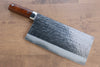 Takeshi Saji SRS13 Hammered Chinese Cleaver 225mm Ironwood Handle - Seisuke Knife