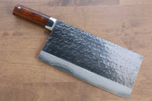 Takeshi Saji SRS13 Hammered Chinese Cleaver Japanese Knife 225mm Ironwood Handle - Seisuke Knife