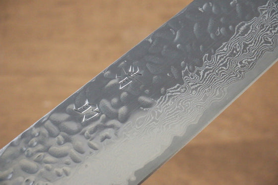 Seisuke Tsukikage AUS10 Migaki Finished Hammered Damascus Gyuto 240mm with Oak Handle - Seisuke Knife