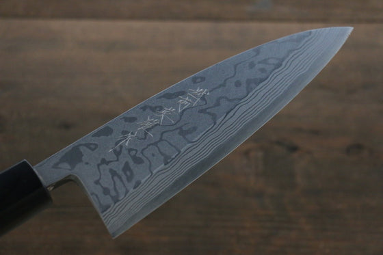 Hideo Kitaoka Blue Steel No.2 Damascus Deba Japanese Chef Knife 165mm - Seisuke Knife