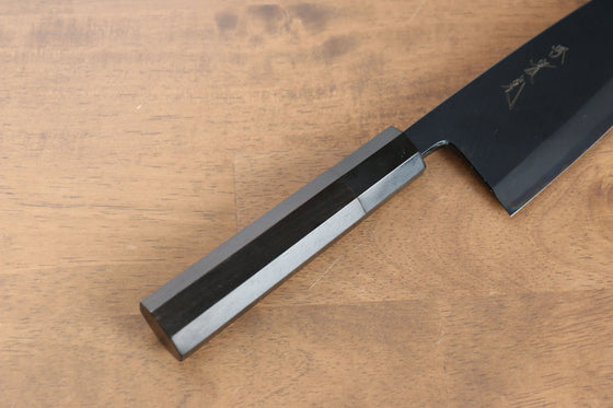 Jikko Ginza White Steel Black dyeing Kiritsuke Deba  150mm Ebony Wood Handle - Seisuke Knife