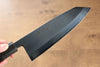 Jikko Ginza White Steel Black Dyed Kiritsuke Deba 180mm with Ebony Wood Handle - Seisuke Knife
