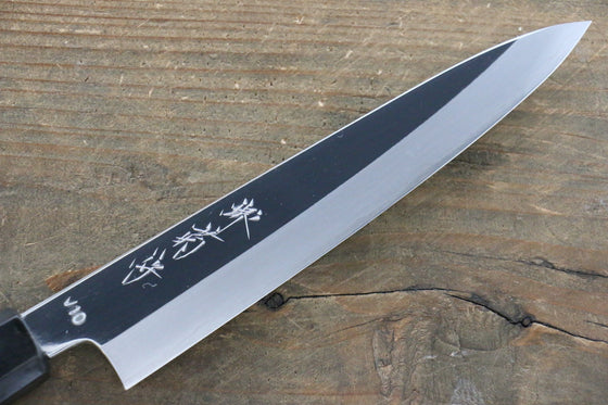 Sakai Kikumori VG10 Mirrored Finish Petty-Utility 150mm Ebony Wood Handle - Seisuke Knife