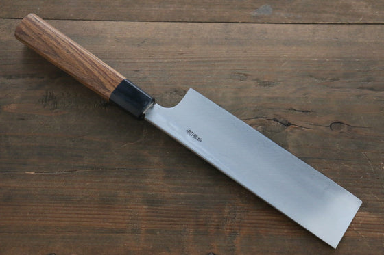 Hideo Kitaoka Blue Steel No.2 Damascus Kakugata Usuba Japanese Chef Knife 165mm - Seisuke Knife