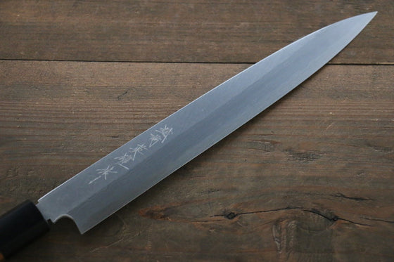 Hideo Kitaoka Blue Steel No.2 Damascus Yanagiba Japanese Chef Knife 240mm - Seisuke Knife