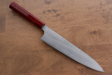  Kei Kobayashi R2/SG2 Damascus Gyuto Japanese Knife 210mm Red Lacquered Handle - Seisuke Knife