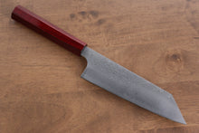  Kei Kobayashi R2/SG2 Damascus Bunka  170mm with Red Lacquered Handle - Seisuke Knife