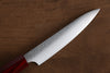 Kei Kobayashi SG2 Damascus Petty-Utility 150mm with Red Lacquered Handle - Seisuke Knife