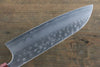 Yoshimi Kato Silver Steel No.3 Hammered Santoku Japanese Chef Knife 165mm with Red Honduras Handle - Seisuke Knife