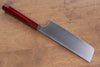Kei Kobayashi SG2 Nakiri 165mm with Red Lacquered Handle - Seisuke Knife