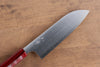 Kei Kobayashi R2/SG2 Santoku 170mm with Red Lacquered Handle - Seisuke Knife