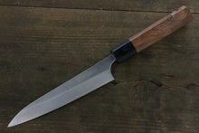  Yoshimi Kato Blue Super Clad Nashiji Petty-Utility Japanese Chef Knife 150mm with Black Honduras Handle - Seisuke Knife