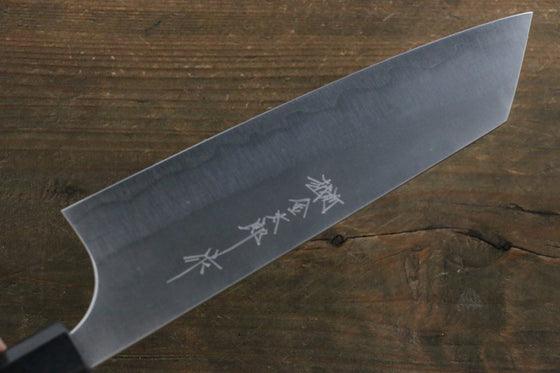 Yoshimi Kato Blue Super Clad Nashiji Bunka Japanese Chef Knife 165mm with Black Honduras Handle - Seisuke Knife