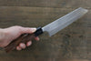 Yoshimi Kato Blue Super Clad Nashiji Bunka Japanese Chef Knife 165mm with Black Honduras Handle - Seisuke Knife