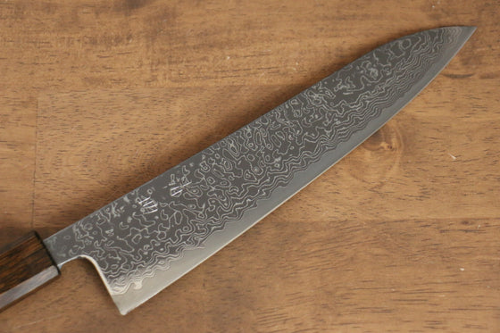 Seisuke VG10 Mirrored Finish Damascus Gyuto 210mm with Oak Handle - Seisuke Knife