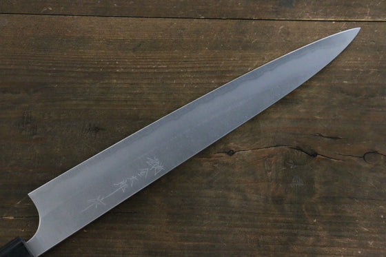 Yoshimi Kato Blue Super Clad Nashiji Sujihiki-Slicer Japanese Chef Knife 270mm with Black Honduras Handle - Seisuke Knife