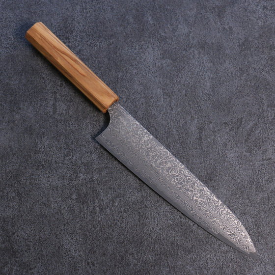 Yoshimi Kato VG10 Damascus Gyuto 210mm with Olive Wood Handle - Seisuke Knife
