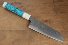  Yu Kurosaki Senko SG2 Hammered Bunka 165mm Turquoise(With Double White Ring) Handle - Seisuke Knife