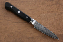  Seisuke AUS10 45 Layer Mirrored Finish Damascus Petty-Utility Japanese Knife 80mm Black Pakka wood Handle - Seisuke Knife